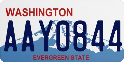 WA license plate AAY0844