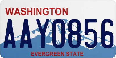 WA license plate AAY0856