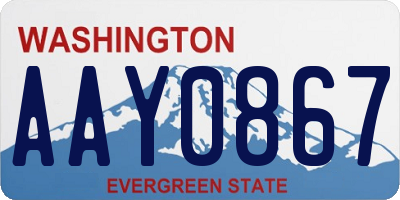 WA license plate AAY0867