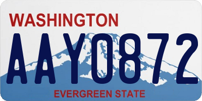 WA license plate AAY0872