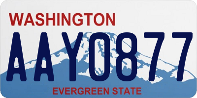 WA license plate AAY0877