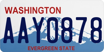 WA license plate AAY0878