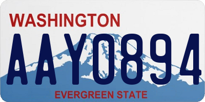 WA license plate AAY0894