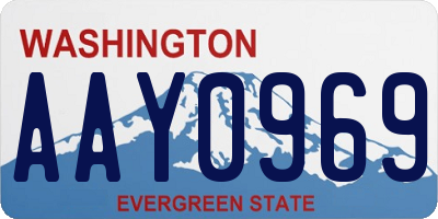 WA license plate AAY0969
