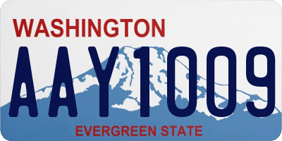 WA license plate AAY1009