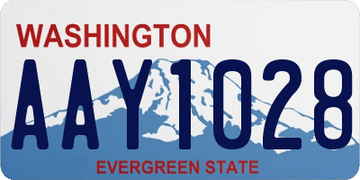 WA license plate AAY1028