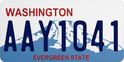 WA license plate AAY1041