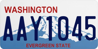 WA license plate AAY1045