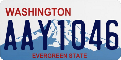 WA license plate AAY1046