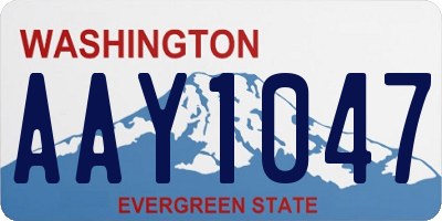 WA license plate AAY1047