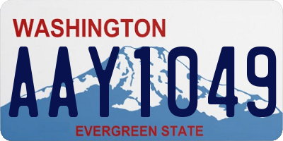 WA license plate AAY1049