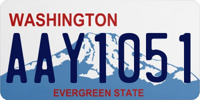 WA license plate AAY1051
