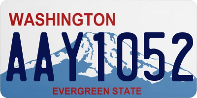 WA license plate AAY1052