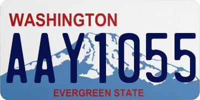 WA license plate AAY1055