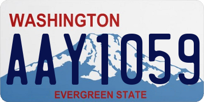 WA license plate AAY1059