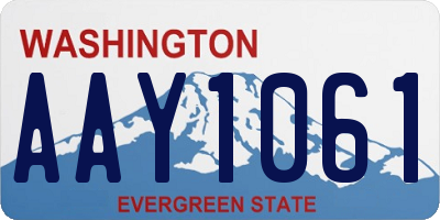 WA license plate AAY1061