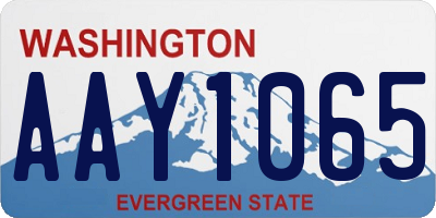 WA license plate AAY1065