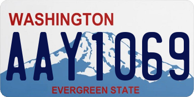 WA license plate AAY1069