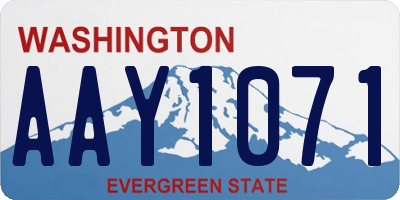 WA license plate AAY1071