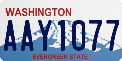 WA license plate AAY1077