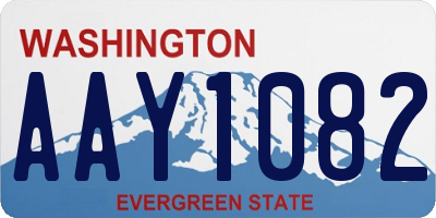 WA license plate AAY1082