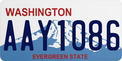 WA license plate AAY1086