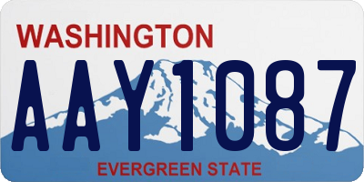WA license plate AAY1087