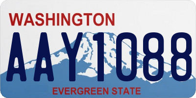 WA license plate AAY1088