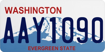 WA license plate AAY1090