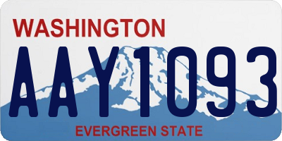 WA license plate AAY1093