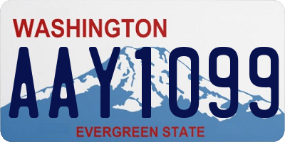 WA license plate AAY1099