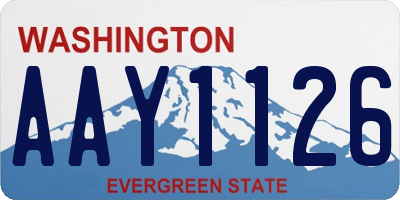 WA license plate AAY1126