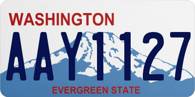 WA license plate AAY1127