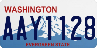 WA license plate AAY1128