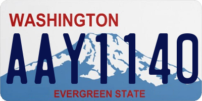 WA license plate AAY1140