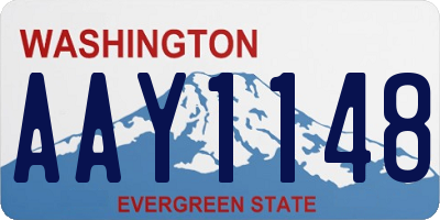 WA license plate AAY1148
