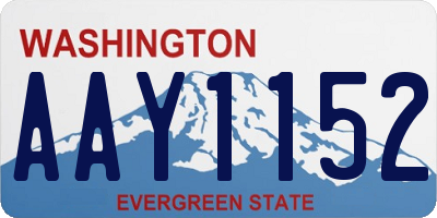 WA license plate AAY1152