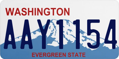 WA license plate AAY1154