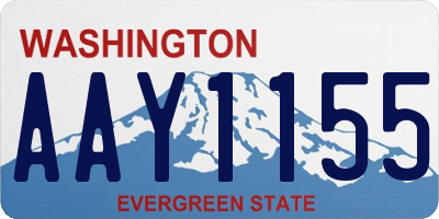 WA license plate AAY1155