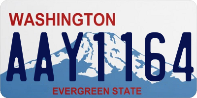 WA license plate AAY1164