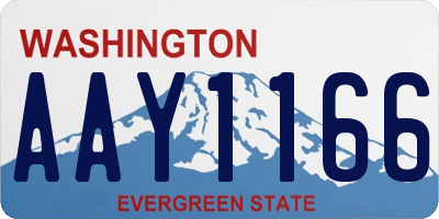 WA license plate AAY1166