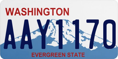 WA license plate AAY1170