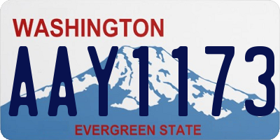 WA license plate AAY1173