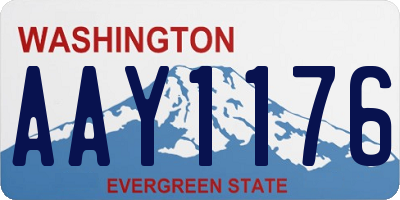 WA license plate AAY1176