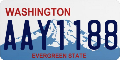 WA license plate AAY1188
