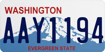 WA license plate AAY1194