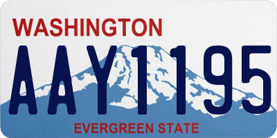 WA license plate AAY1195