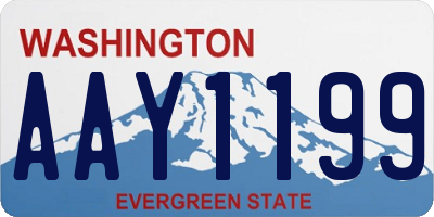 WA license plate AAY1199