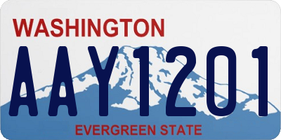 WA license plate AAY1201