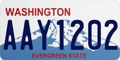 WA license plate AAY1202